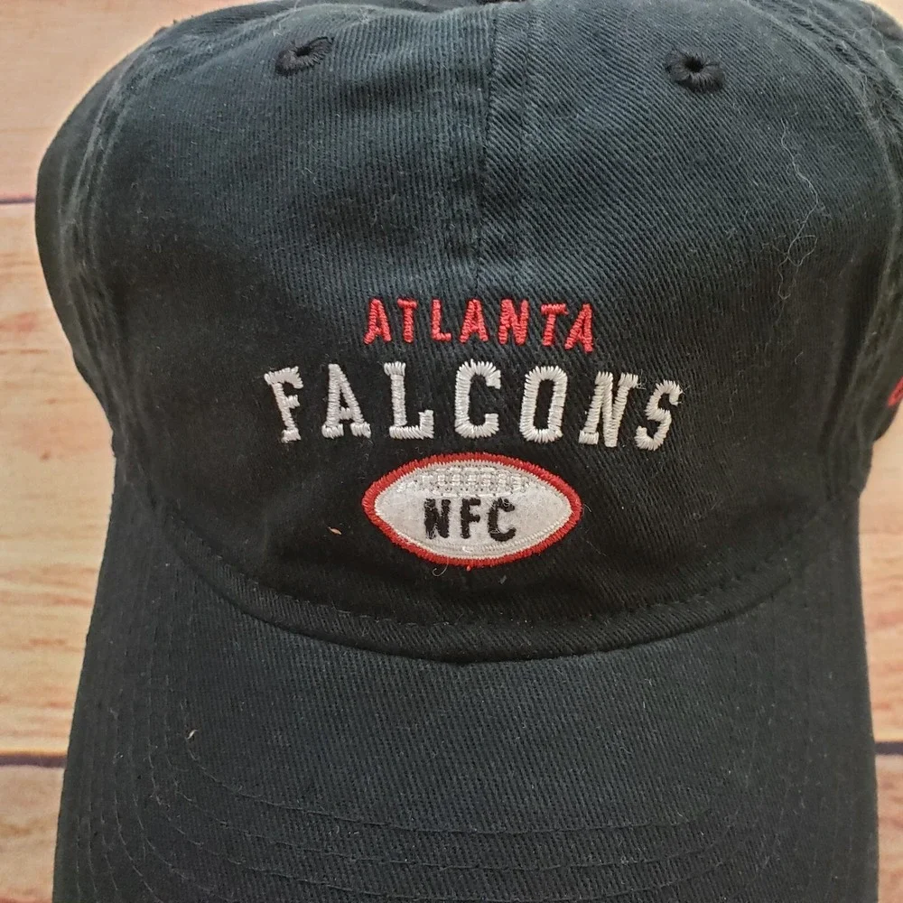 NEW Atlanta Falcons‎ Hat Cap Mens Black Red Strap Back NFL Football Reebok
